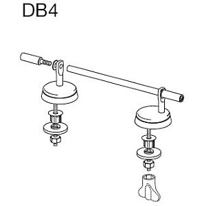 Pressalit Spezialscharnier DB4999 Montage von unten, Edelstahl