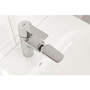 Grohe QuickFix Start basin mixer 24205003 chrome, M-Size, pull-out spout, push-open