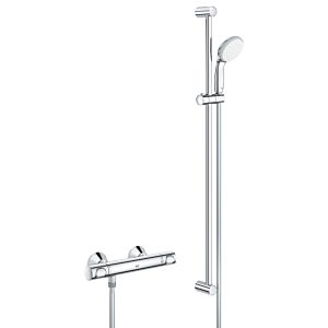 Grohe Precision Flow shower thermostat 34842000 chrome, exposed, with Vitalio Go 100 shower set