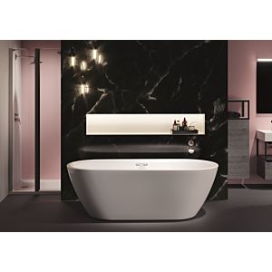 Riho Inspire freistehende Badewanne B085004005 180 x 80 cm, weiß, mit Füllfunktion RihoFall chrom
