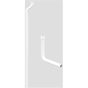 abusanitär Spülrohr mit Bogen 01A02010099 weiß, für hochhängenden Spülkasten