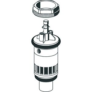 Schell Schellomat basic cartridge 294930099 complete, for Urinal flush fitting, chrome-plated