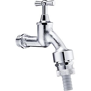 valve de sortie Schell avec poignée à bascule 034170399 avec Clapet anti-retour , aérateur de tuyau, chrome mat
