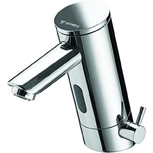 Schell Puris e electronic basin mixer 012110699 chrome-plated, mains operation, for mixed water, spout 140mm