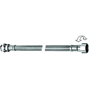 Schell Flex S flexible hose 103000630 chrome-plated, 300 mm, loose, compression fitting G 3/8 male thread x Ø 10 mm, rotatable