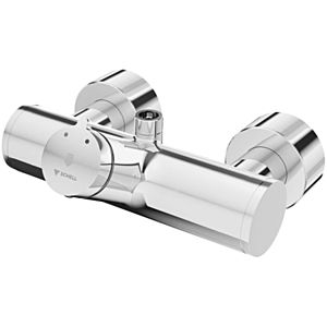 Schell Vitus shower self-closing fitting 016060699 shower connection above, thermal disinfection, surface-mounted, for mixed water, chrome-plated