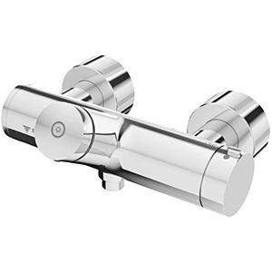 Schell Vitus shower self-closing thermostat 016150699 shower connection below, thermal disinfection, surface-mounted, mixed water, chrome-plated