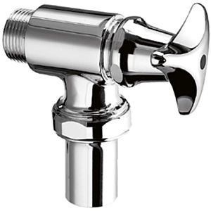 Schell match1 WC valve 027030699 DN 20, with three star handle, chrome-plated