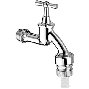 Schell outlet valve 034410699 G 3/4 male thread, chrome-plated, T-handle, safety combination