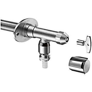 Schell frost-proof outdoor fitting 039980399 DN 15, matt chrome, installation kit, with pipe aerator