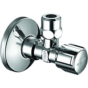 Schell Comfort corner valve 049170699 chrome, 1/2, with ASAG, with push-on rosette