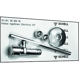 Schell Comfort Eckventil-Set 050200699 DN 10, G 3/8 AG, mit ASAG easy, KIWA, verchromt