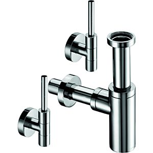 Schell Edition design angle valve set 053210699 with ASAG easy, chrome-plated