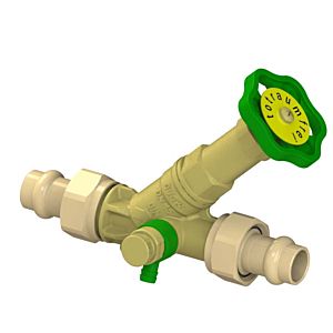 Schlösser free flow valve 0015871500001 DN 15, 15mm, male thread, with drain, non-rising spindle