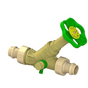 Schlösser free flow valve 0015871800001 DN 20, 18mm, male thread, with drain, non-rising spindle