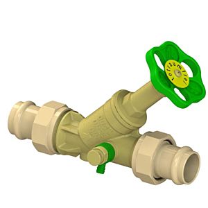 Schlösser free flow valve 0015872800001 DN 25, 28mm, male thread, with drainage, non-rising spindle