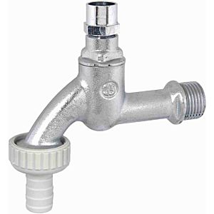 Locks outlet valve 1/2&quot; 0017331520001 DN 15, with hose screw connection, socket wrench upper part, matt chrome-plated