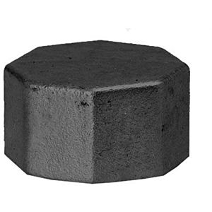 Hermann Schmidt malleable iron 300 cap 14300010 DN 10, 3/8&quot;, angular, black