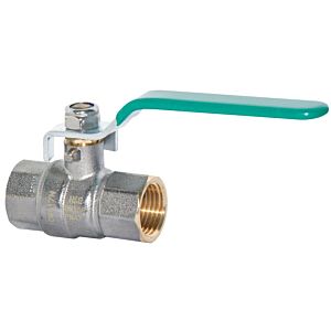 Hermann Schmidt drinking water ball valve 1 1/2&quot; chrome-plated brass, with lever handle, PN 42/35