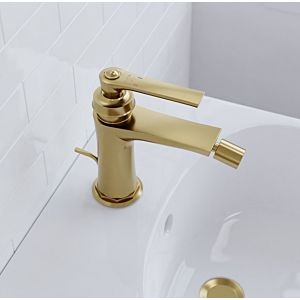 Steinberg Series 350 bidet faucet 3501300BG with drain fitting, brushed gold