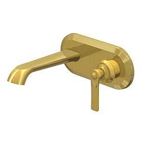 Steinberg Series 350 wall wash basin mixer 35018543BG projection 180 mm, brushed gold