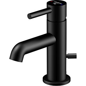 Steinberg Series 100 basin mixer 1001055S projection 98mm, with waste set 1 1/4&quot;, Matt Black