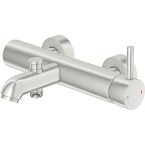 Steinberg Series 100 bath mixer 1001100BN exposed, projection 185mm, for bathtub, brushed nickel