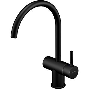 Steinberg Series 100 kitchen faucet 1001400S projection 201mm, with swiveling pipe spout, matt black