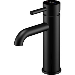 Steinberg Series 100 basin mixer 1001750S projection 128mm, height 209mm, without waste set, matt black