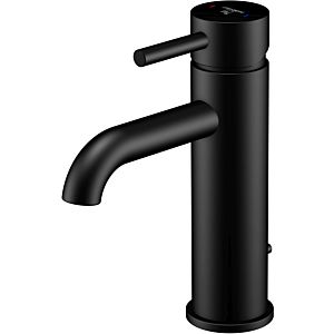 Steinberg Series 100 basin mixer 1001755S projection 128mm, height 209mm, with waste set 1 1/4&quot;, Matt Black
