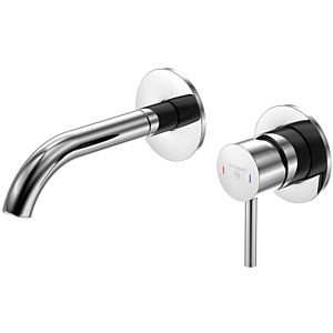 Steinberg Series 100 basin mixer 1001801 flush-mounted, projection 165 mm, chrome, wall mounting