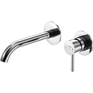 Steinberg Series 100 basin mixer 1001816 concealed, projection 195 mm, chrome, wall mounting