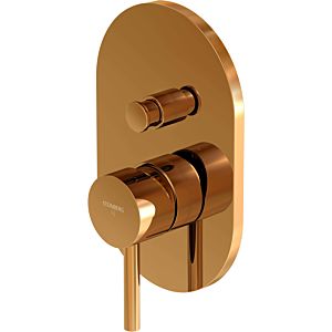 Steinberg Series 100 bath mixer 10021033RG flush-mounted, with cover plate 120 x 185 mm, with diverter, rose gold