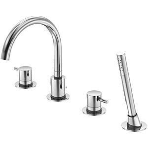 Steinberg Series 100 4-hole bath mixer 1002400 projection 192mm, swiveling spout, chrome