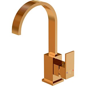 Steinberg Series 135 basin mixer 1351501RG projection 150mm, height 300mm, swiveling, with waste set, rose gold