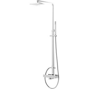 Steinberg Series 160 shower set 1602721 with exposed thermostatic mixer, rain / hand shower, chrome