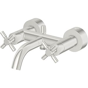 Steinberg Series 250 two-handle bath mixer 2501100BN exposed, projection 203mm, brushed nickel