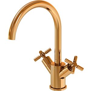 Steinberg Series 250 -handle basin mixer 2501500RG projection 155mm, swiveling, 2000 2000 / 4 &quot;, rose gold