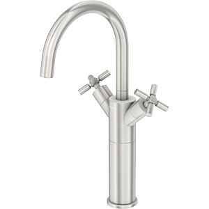 Steinberg Series 250 two-handle basin mixer 2501550BN height 362mm, with swiveling spout, waste set, brushed nickel