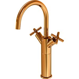 Steinberg Series 250 two-handle basin mixer 2501550RG height 362mm, with swiveling spout, waste set, rose gold