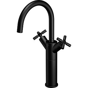 Steinberg Series 250 -handle basin mixer 2501550S height 362mm, with swiveling spout, waste set, matt black