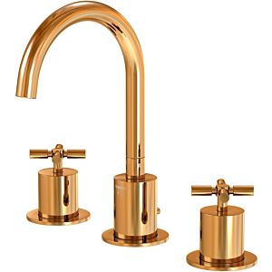 Steinberg Series 250 3-hole basin mixer 2502000RG with waste set, rose gold