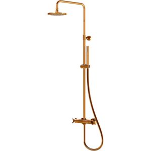 Steinberg Series 250 shower set 2502721RG with exposed thermostatic mixer, rain/hand shower, rose gold