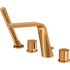 Steinberg Serie 260 4-hole bath mixer 2602400RG projection 200mm, with diverter and pull-out hand shower, rose gold