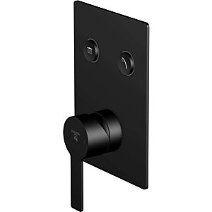 Steinberg Series 390 Sensual Rain finishing set 39022213S concealed bath/shower single lever mixer, square cover plate, for 2 consumers, matt black
