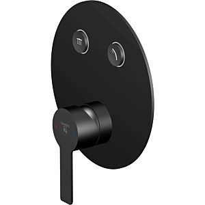 Steinberg Series 390 Sensual Rain finished assembly set 39023213S concealed bath/shower single lever mixer, round cover plate, for 2 consumers, matt black