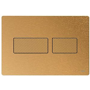 TECEsolid toilet flush plate 9240436 brushed brass with diamond structure