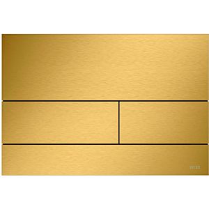 TECE TECEsquare WC plate 9240838 Brushed Gold Optic / Brushed Gold Optic, PVD, for 2-quantity technology