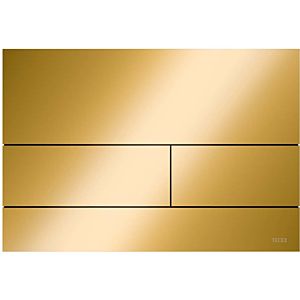 TECE TECEsquare WC-Betätigungsplatte 9240839 Polished Gold Optic / Gold Optik glänzend, PVD, für 2-Mengentechnik