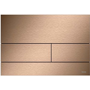 TECE TECEsquare WC plate 9240840 Brushed Red gold / red gold brushed, PVD, for 2-quantity technology